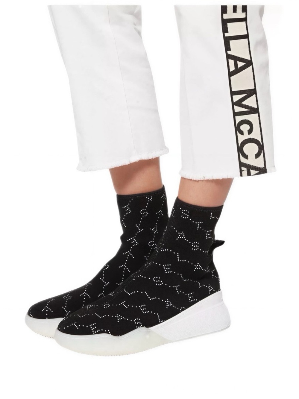 Stella McCartney Loop Monogram Sock Sneakers EU 37 US 7